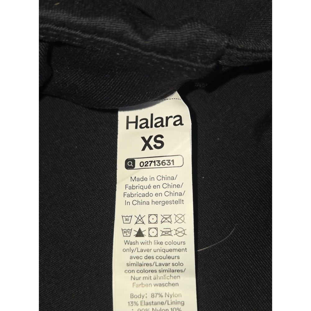 Halara Black Crisscross Backless Built In Bra Cropped Tank Top NWT XSmall - Picture 4 of 5